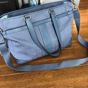 Coach Signature Diaper/Tote Bag F77156 Canvas & Leather